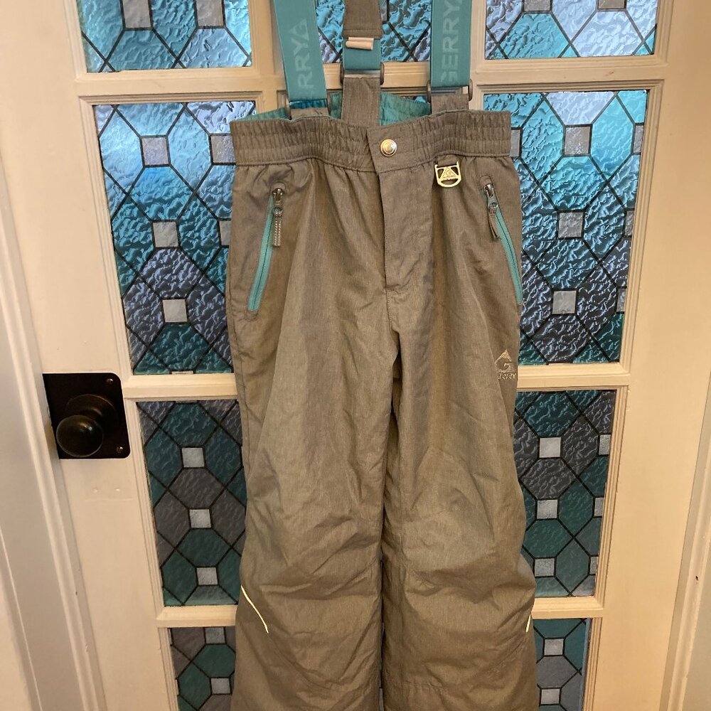 Girls Gerry Snow Pants with Adjustible Elastic Suspenders, Size S (7-8)